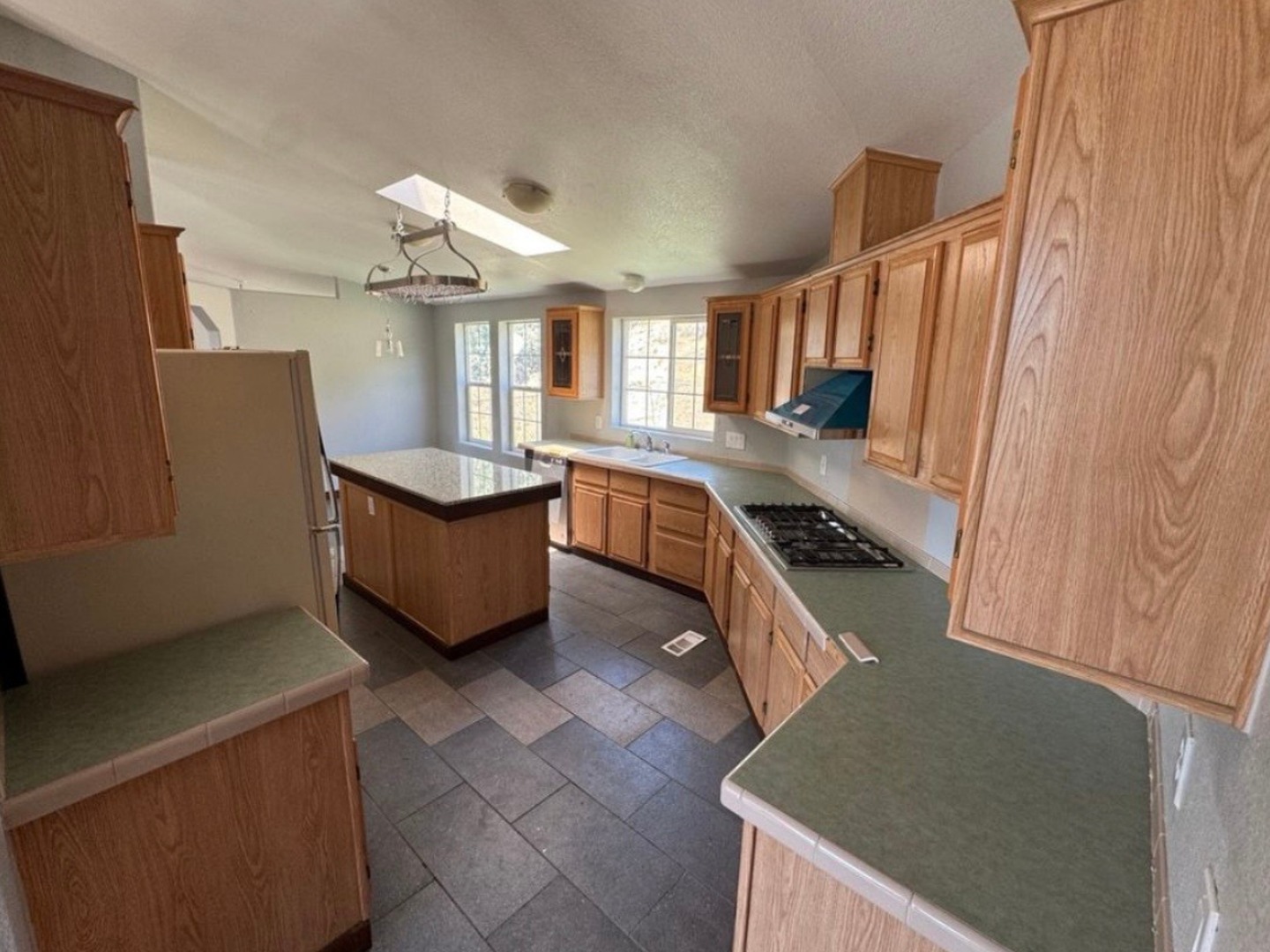 Dated oak kitchen before remodel