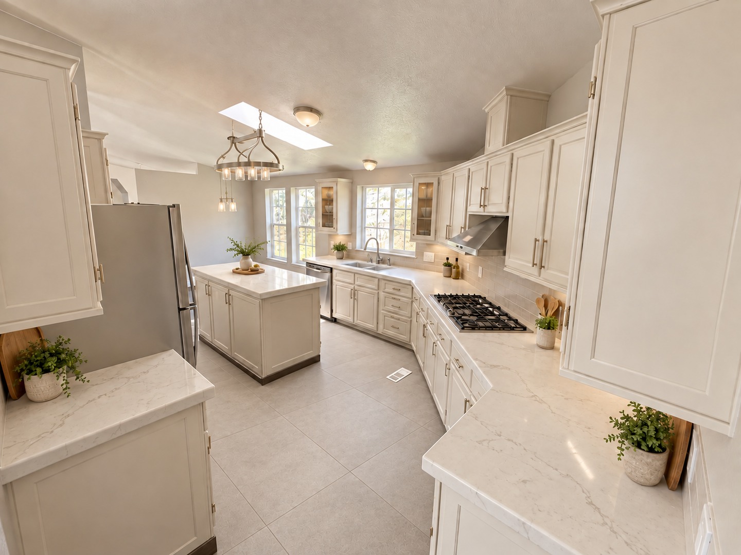 Modernized kitchen after remodel