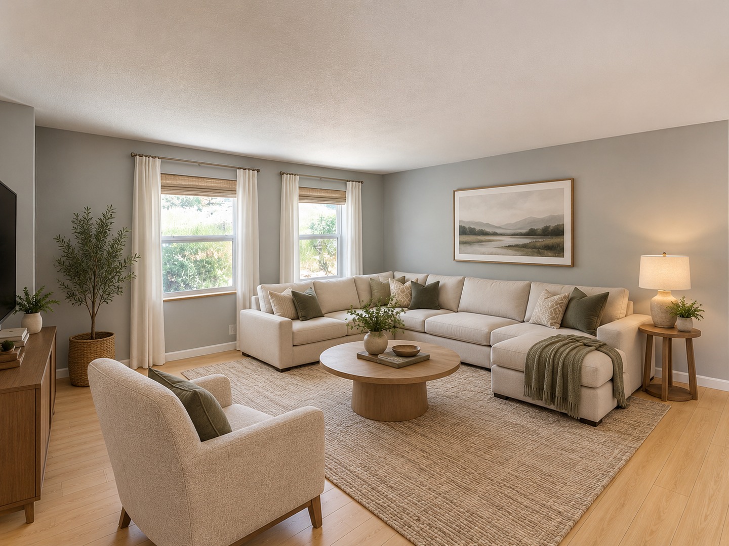 Living room after transformation